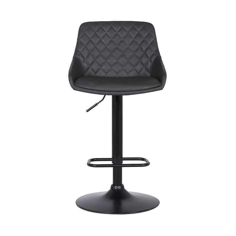 Ashley 26-30" Adjustable Stool - Black/Grey - The Great Escape