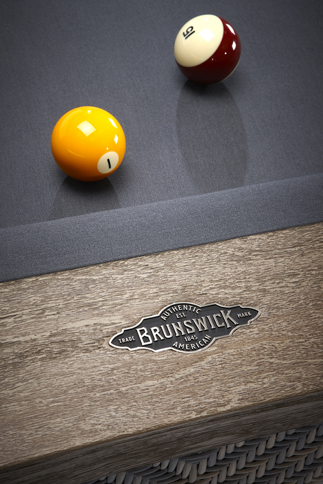 8' Brunswick The Bali Pool Table Grey Teak - The Great Escape