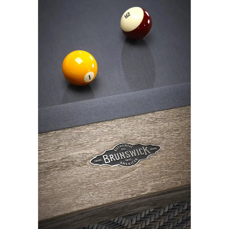 8' Brunswick The Bali Pool Table Grey Teak - The Great Escape