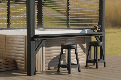 Napa Louvered Gazebo W/ Side Bar & 2 Barstools - The Great Escape