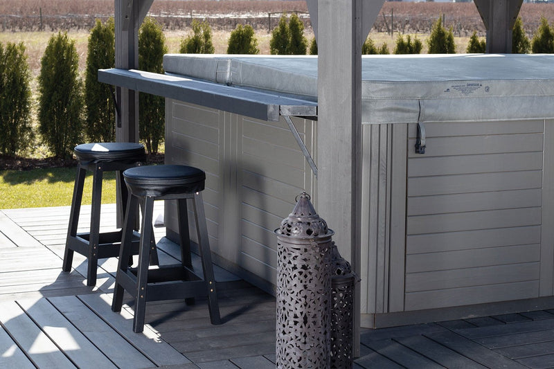 Napa Louvered Gazebo W/ Side Bar & 2 Barstools - The Great Escape