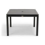 42 Inch Square Black Slat Dining Table - The Great Escape