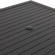 42 Inch Square Black Slat Dining Table - The Great Escape