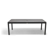 Capri 42x84 Inch Rectangle Black Aluminum Slat Dining Table - The Great Escape