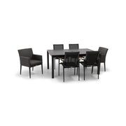 Capri 7 Piece Black Sling Dining Group - The Great Escape