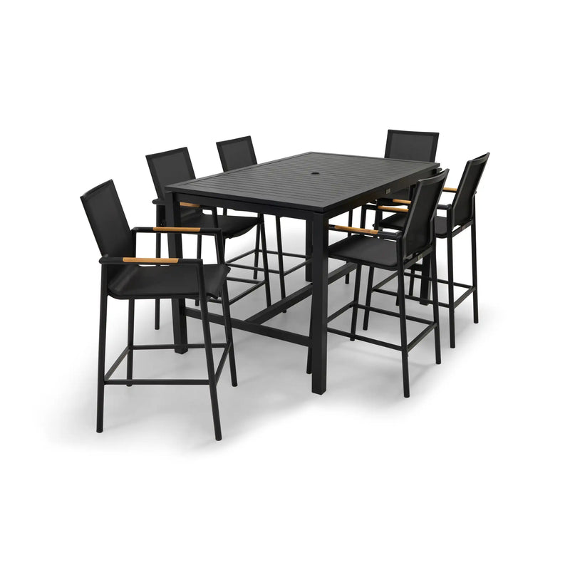 Capri Sling 7 Piece Bar Height Group - The Great Escape
