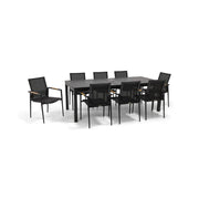 Capri 9 Piece Sling Dining Group W/ Extension Table - The Great Escape