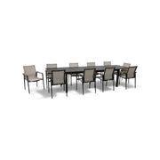 Capri 11 Piece Grey Sling Dining Group - The Great Escape