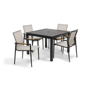 Capri 5 Piece Grey Sling Dining Group - The Great Escape