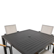 Capri 5 Piece Grey Sling Dining Group - The Great Escape