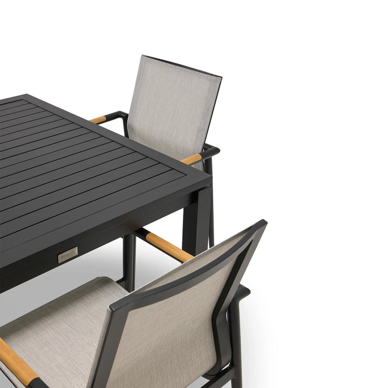 Capri 5 Piece Grey Sling Dining Group - The Great Escape