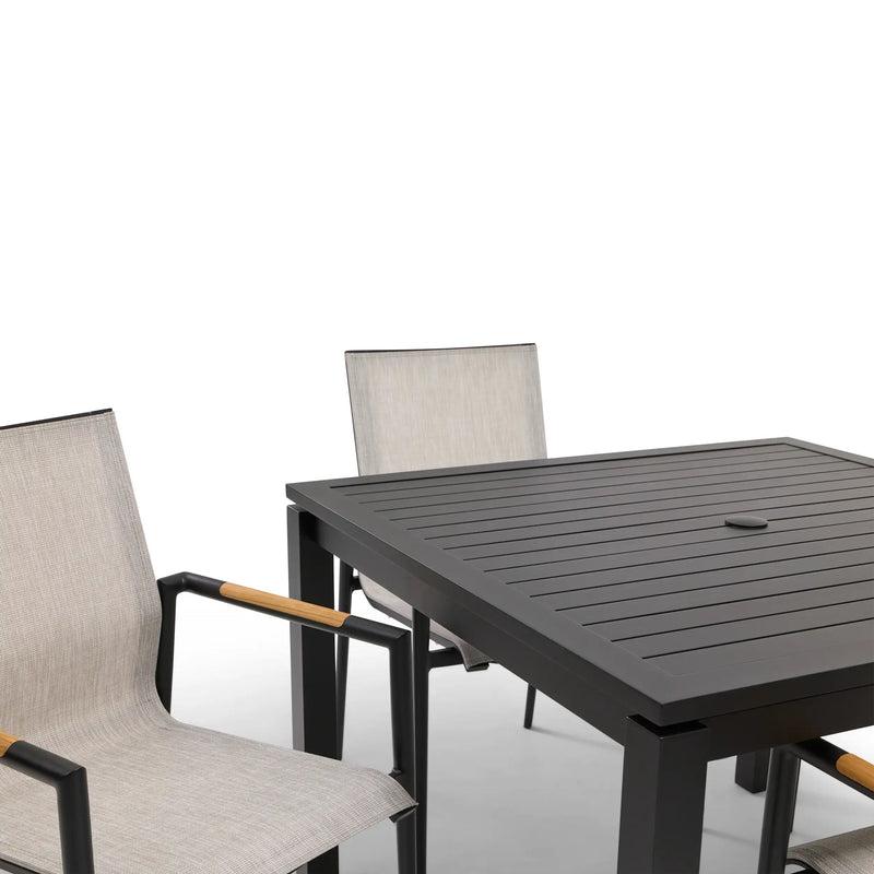 Capri 5 Piece Grey Sling Dining Group - The Great Escape