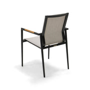 Capri Grey Sling Stacking Tea Accent Arm Chair - The Great Escape