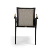 Capri Grey Sling Stacking Tea Accent Arm Chair - The Great Escape