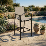 Mila Grey Sling Barstool - The Great Escape