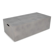 30" x 60" Inch Rectangle Concrete Faux Aluminum Firepit With Lid - The Great Escape