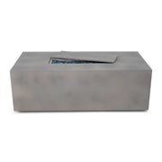 30" x 60" Inch Rectangle Concrete Faux Aluminum Firepit With Lid - The Great Escape