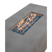 30" x 60" Inch Rectangle Concrete Faux Aluminum Firepit With Lid - The Great Escape
