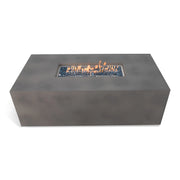 30" x 60" Inch Rectangle Concrete Faux Aluminum Firepit With Lid - The Great Escape