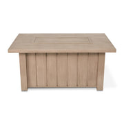 32"x50" Naples Flax Aluminum Firepit With Lid - The Great Escape