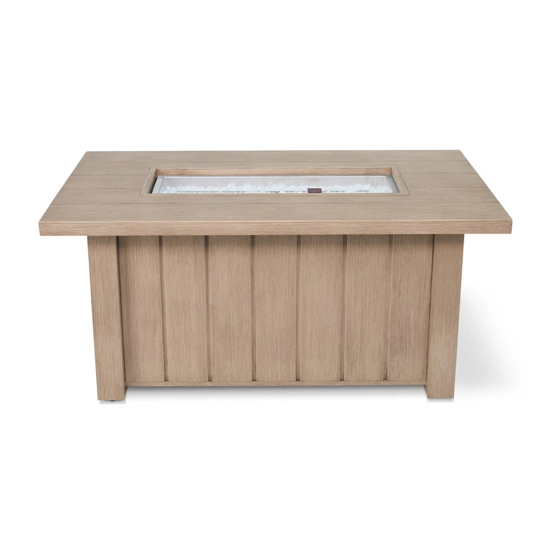 32"x50" Naples Flax Aluminum Firepit With Lid - The Great Escape