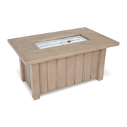 32"x50" Naples Flax Aluminum Firepit With Lid - The Great Escape