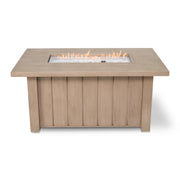 32"x50" Naples Flax Aluminum Firepit With Lid - The Great Escape