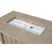 32"x50" Naples Flax Aluminum Firepit With Lid - The Great Escape