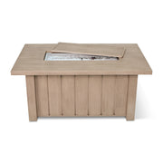 32"x50" Naples Flax Aluminum Firepit With Lid - The Great Escape