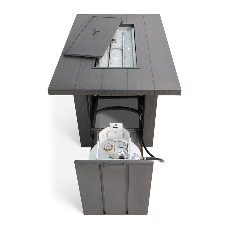 32"x50" Soho Smoke Fire Table W/ Lid - The Great Escape