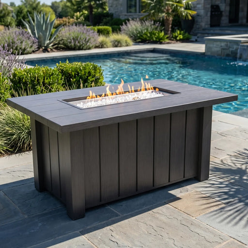 32"x50" Soho Smoke Fire Table W/ Lid - The Great Escape