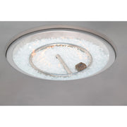 42" Round Faux Concrete Aluminum Fire Table W/ Lid - The Great Escape