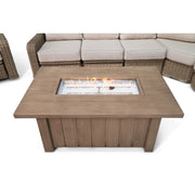 Naples 9 Piece Reclining Firepit Sectional Group - The Great Escape