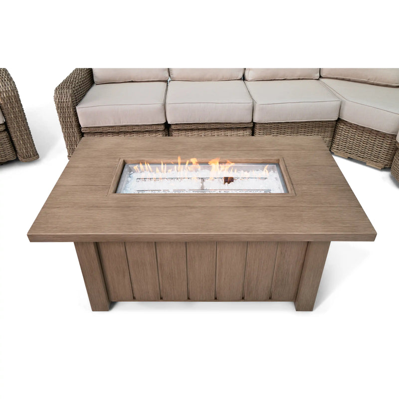 Naples 9 Piece Reclining Firepit Sectional Group - The Great Escape