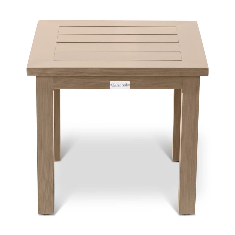 Naples Flax 22" Square Slat End Table - The Great Escape