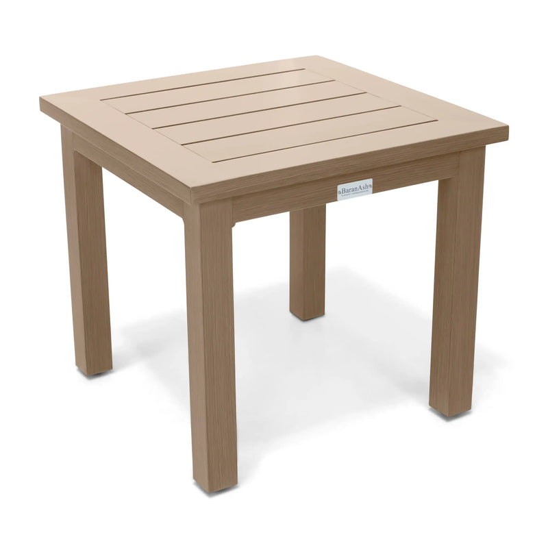 Naples Flax 22" Square Slat End Table - The Great Escape