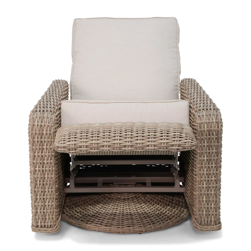Naples Woven Cushioned High Back Swivel Glider Recliner - The Great Escape