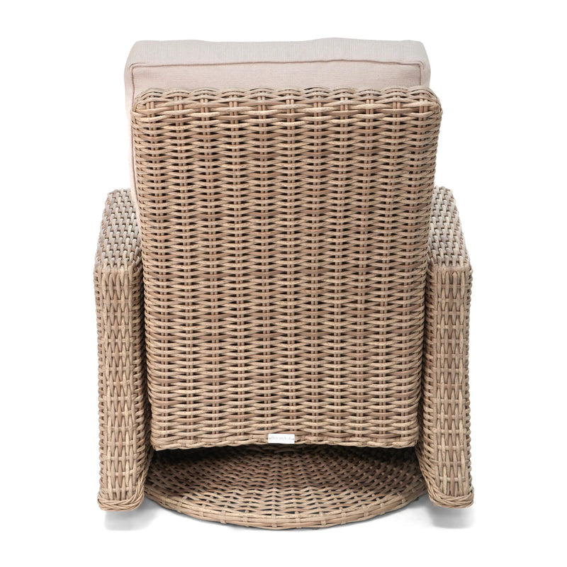 Naples Woven Cushioned High Back Swivel Glider Recliner - The Great Escape