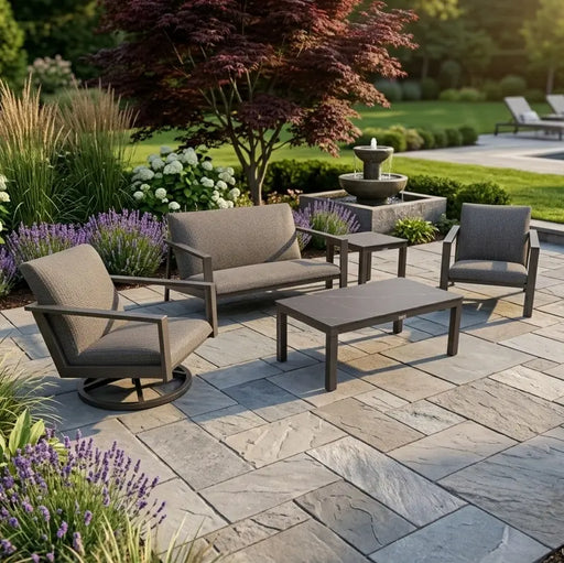 Parker 5 Piece QDF Loveseat Chat Group - The Great Escape