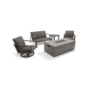 Parker 5 Piece QDF Loveseat Firepit/Chat Group - The Great Escape