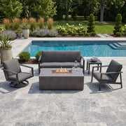 Parker 5 Piece QDF Sofa Firepit/Chat Group - The Great Escape