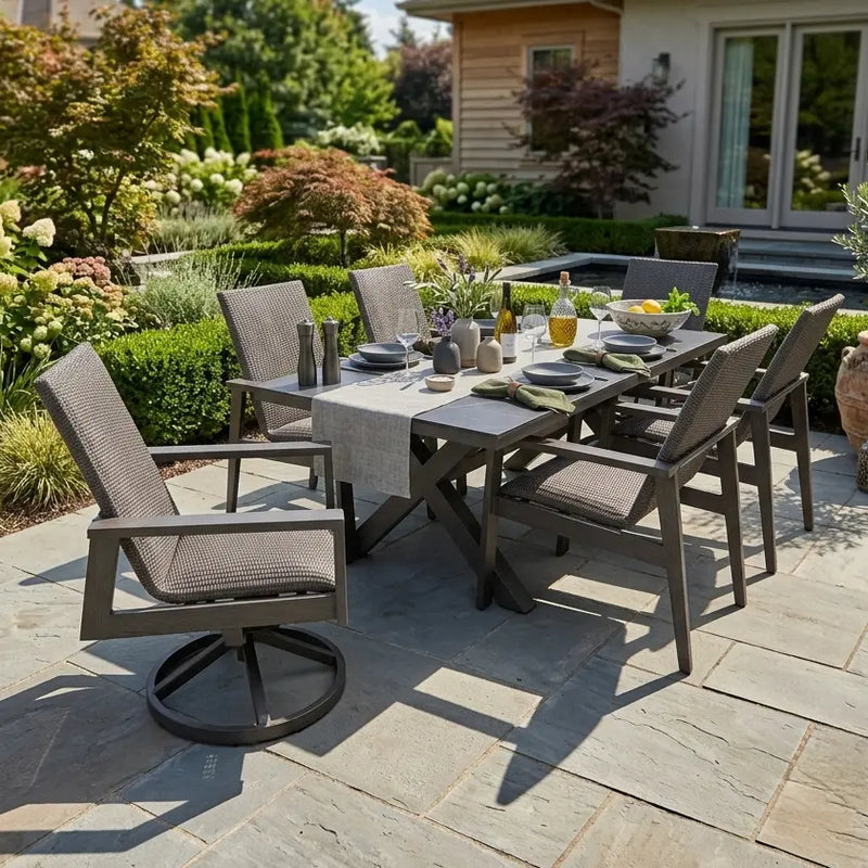 Parker QDF Woven 7 Piece Dining Group - The Great Escape