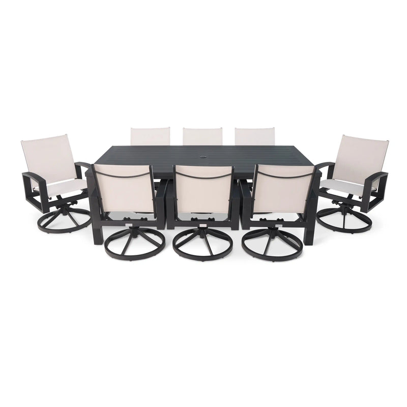 Prescott 9 Piece Black Dining Group - The Great Escape