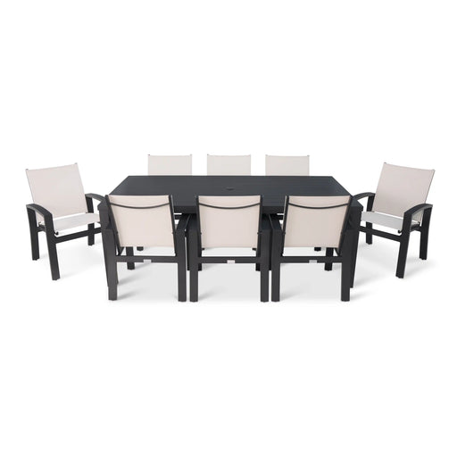 Prescott 9 Piece Black Dining Group - The Great Escape