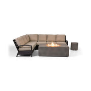 Prescott 7 Piece Sectional Firepit/Chat Group - The Great Escape