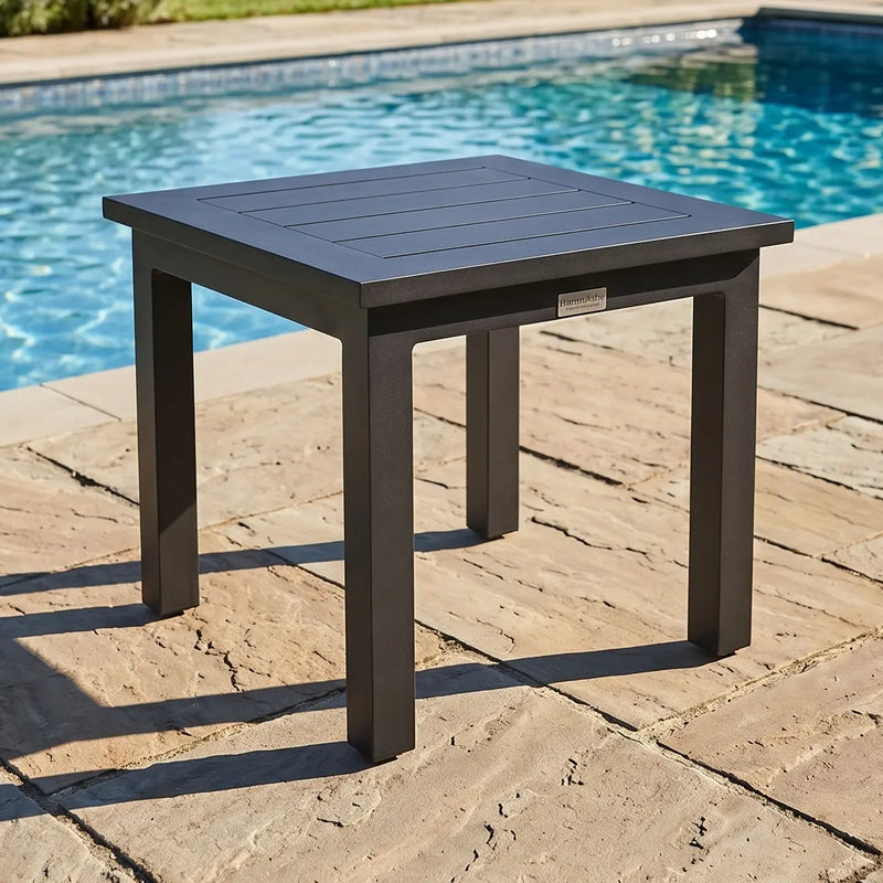 Prescott 22" Square Black End Table - The Great Escape