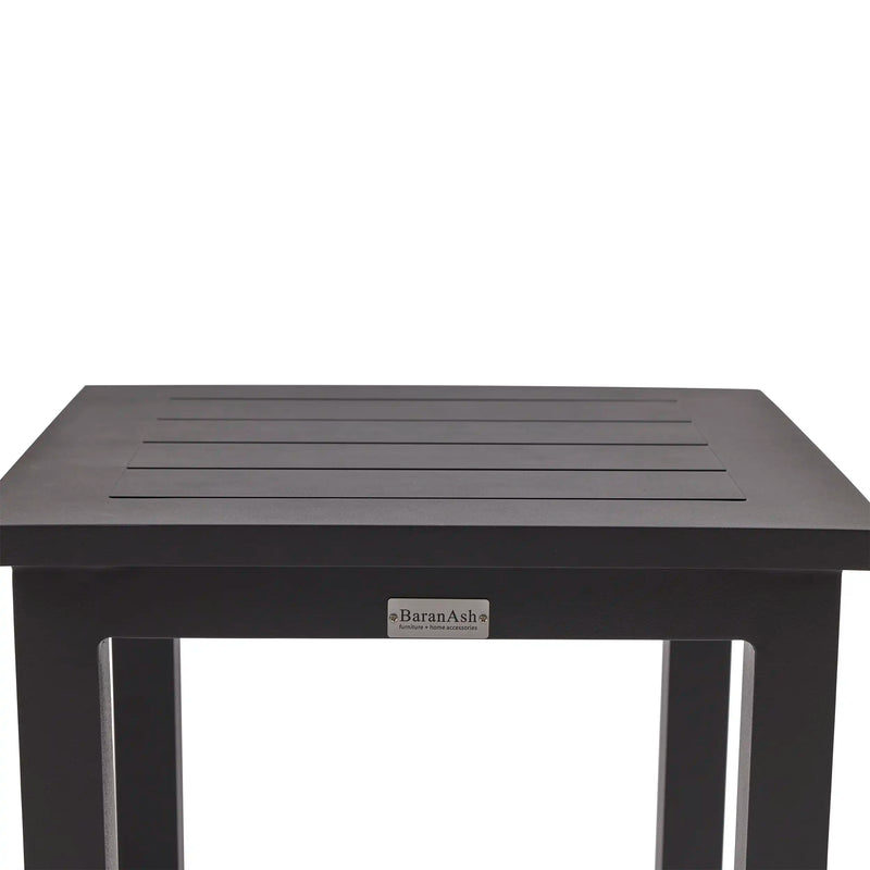 Prescott 22" Square Black End Table - The Great Escape