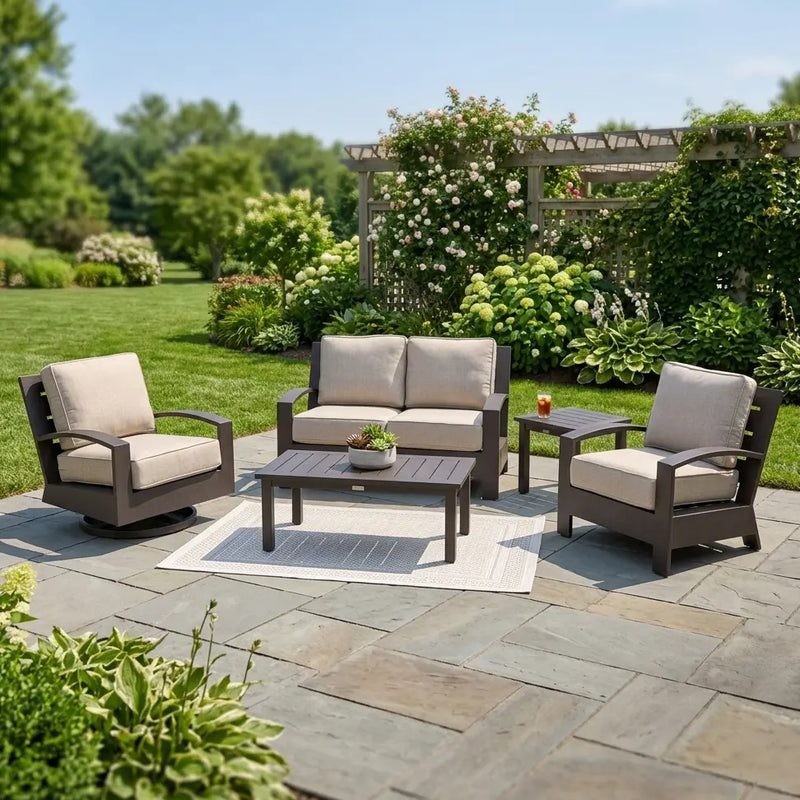 Prescott 5 Piece Loveseat Chat Group - The Great Escape
