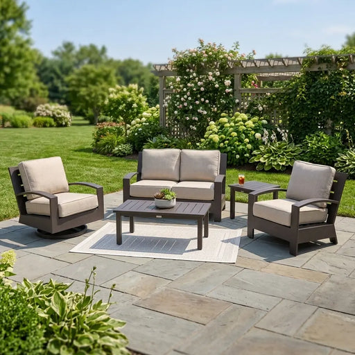 Prescott 5 Piece Loveseat Chat Group - The Great Escape