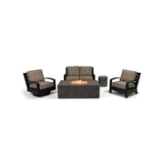 Prescott 5 Piece Loveseat Firepit/Chat Group - The Great Escape